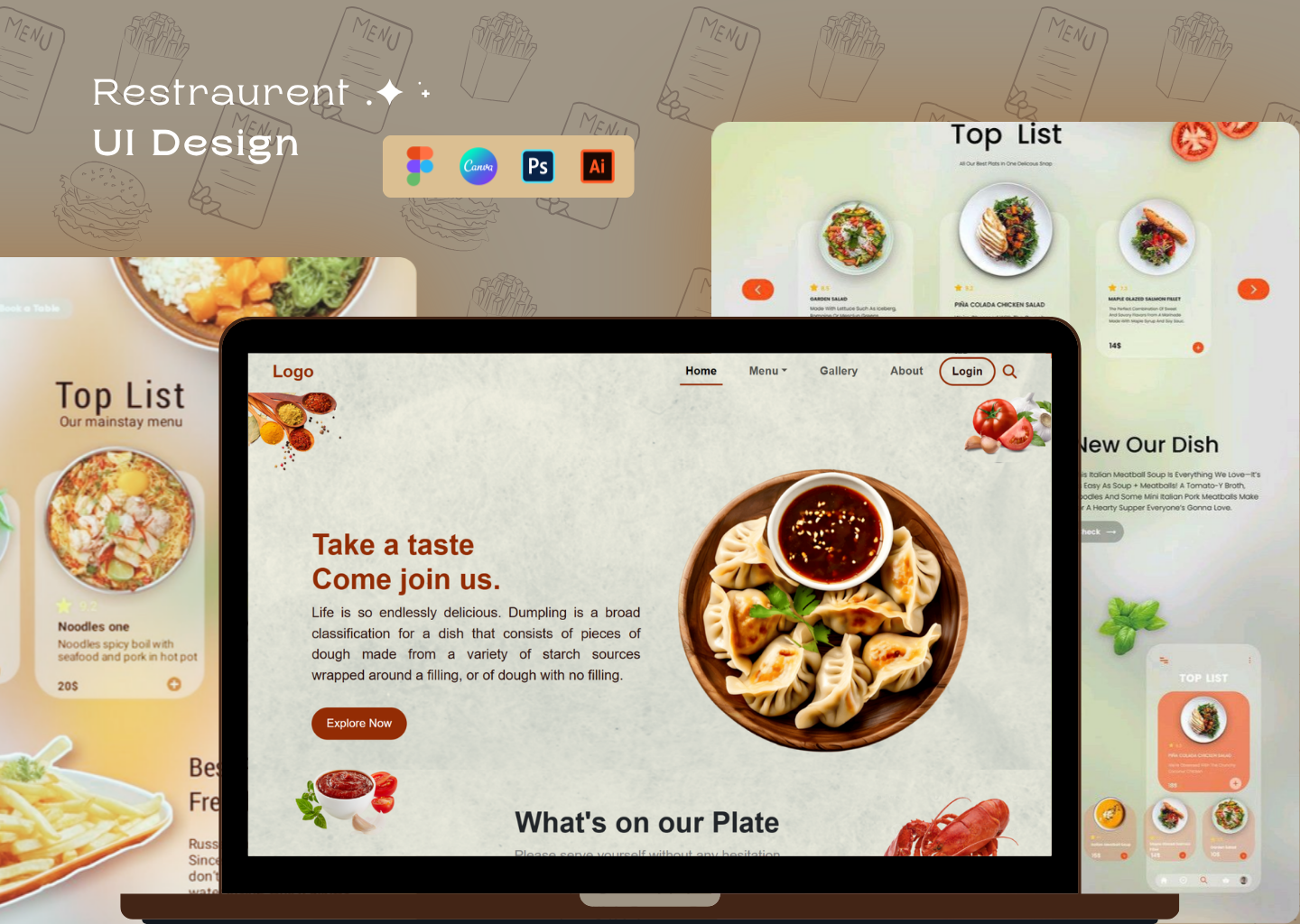 restaurant webpage